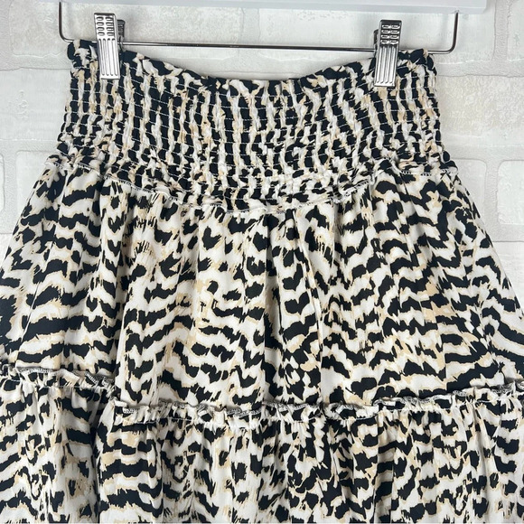 Altar'd State Women's Black and Cream Skirt, Flowy, Size Medium - Picture 3 of 11